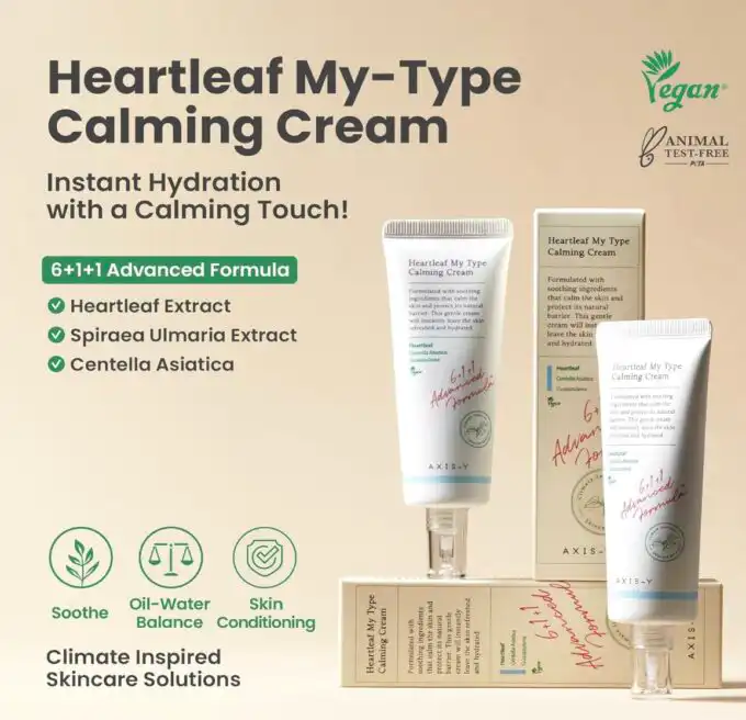 AXIS-Y Heartleaf My Type Calming Cream, 60ml - Image 3